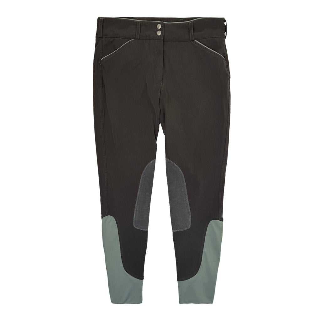 Dover Saddlery Wellesley Classic Piped Knee-Patch Breech in Grey 