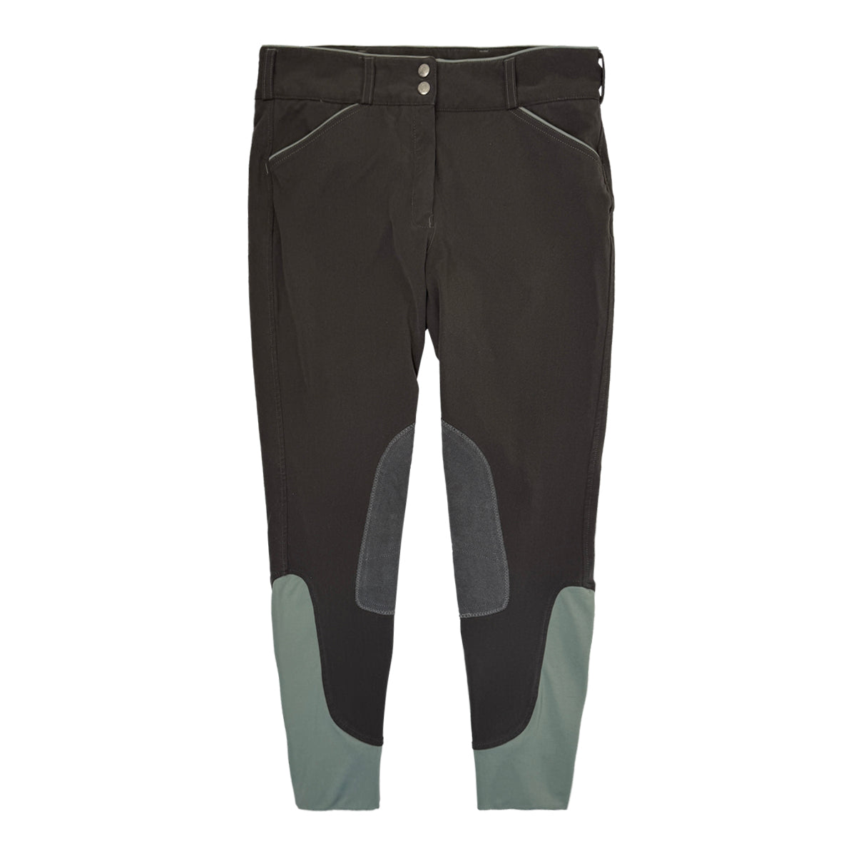 Dover Saddlery Wellesley Classic Piped Knee-Patch Breech in Grey 