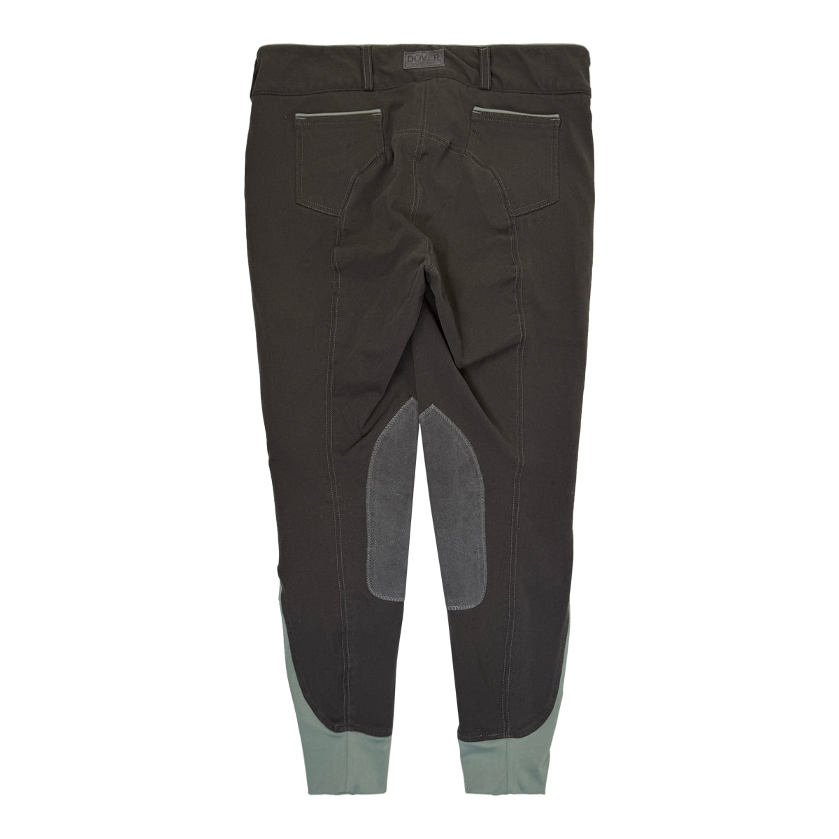 Dover Saddlery Wellesley Classic Piped Knee-Patch Breech in Grey 
