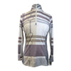 Arista Equestrian 'Luxe' 1/4 Zip Shirt in Neutral Plaid