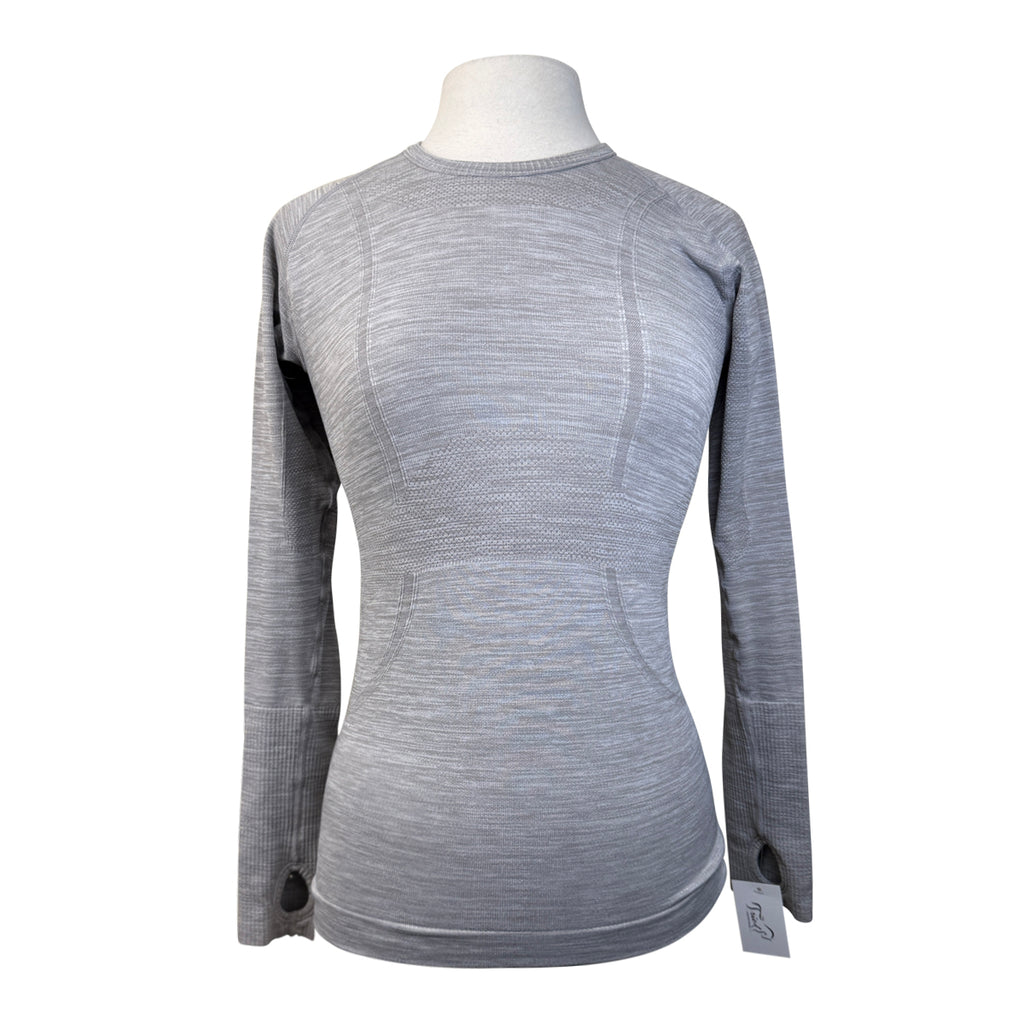 TKEQ The 'Kennedy' Seamless Long Sleeve in Heather Grey