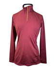 Dover Saddlery 1/4 Zip Long Sleeve Shirt in Ruby