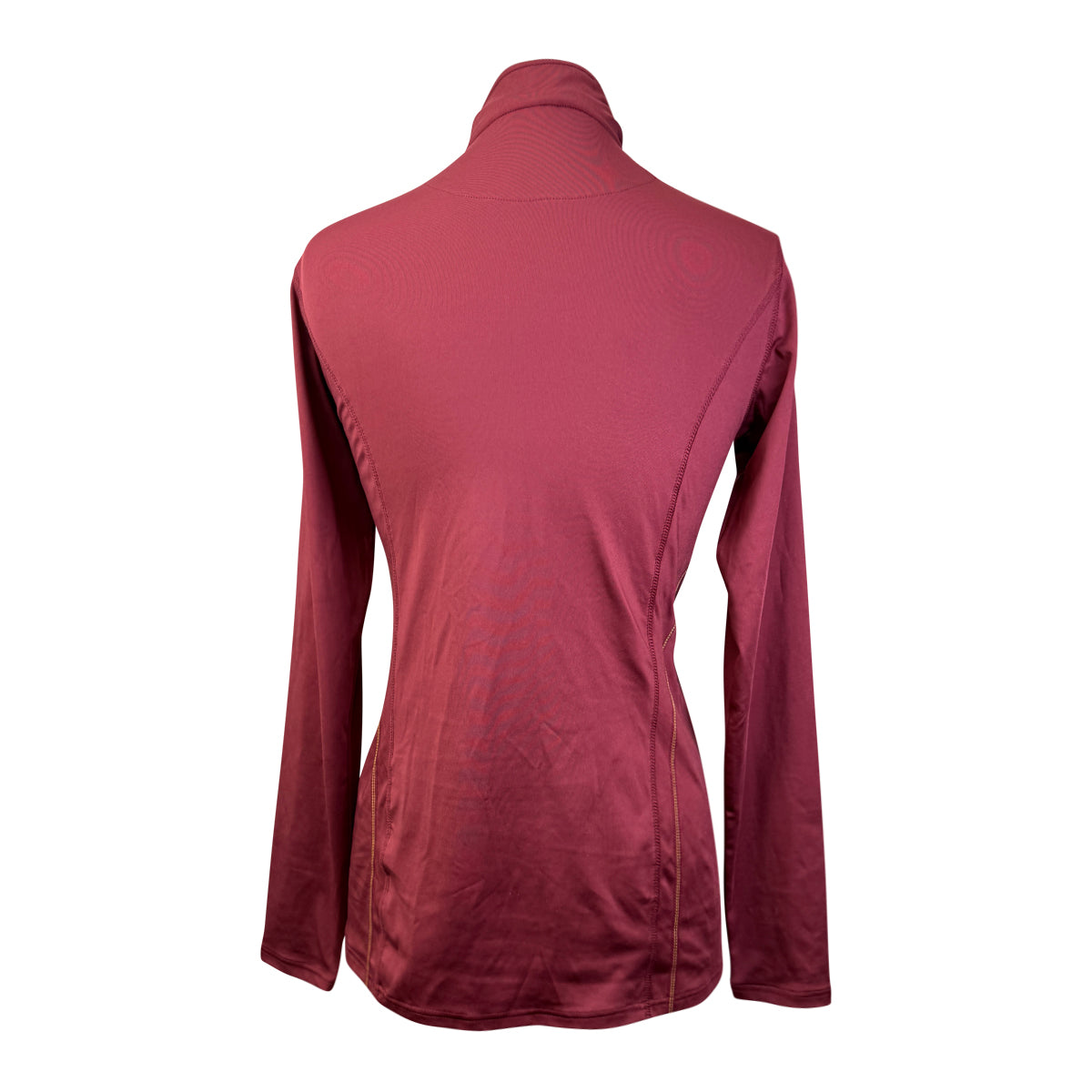 Dover Saddlery 1/4 Zip Long Sleeve Shirt in Ruby