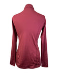 Dover Saddlery 1/4 Zip Long Sleeve Shirt in Ruby
