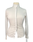 RJ Classics Show Shirt Long Sleeve in White/Blue/Black Stripes
