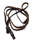 Correct Connect Velcro Braided Reins in Brown - 55"
