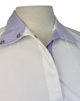 Essex Classics Talent Yarn Show Shirt in White/Purple Check