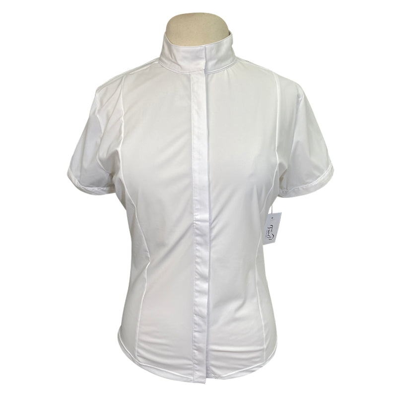 Ego 7 Short Sleeve Stretch Show Shirt in White - Women's IT 44 (US Large)