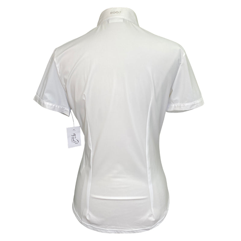 Ego 7 Short Sleeve Stretch Show Shirt in White - Women's IT 44 (US Large)