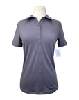 Milrey 'Callie' Blouse Short Sleeve in Dark Grey
