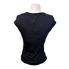 Milrey Ribbed Cap Riding Top in Black
