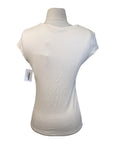 Milrey Ribbed Cap Riding Top in Creme