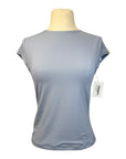 Milrey 'Darla' Cap Sleeve Top in Washed Blue