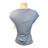 Milrey 'Darla' Cap Sleeve Top in Washed Blue