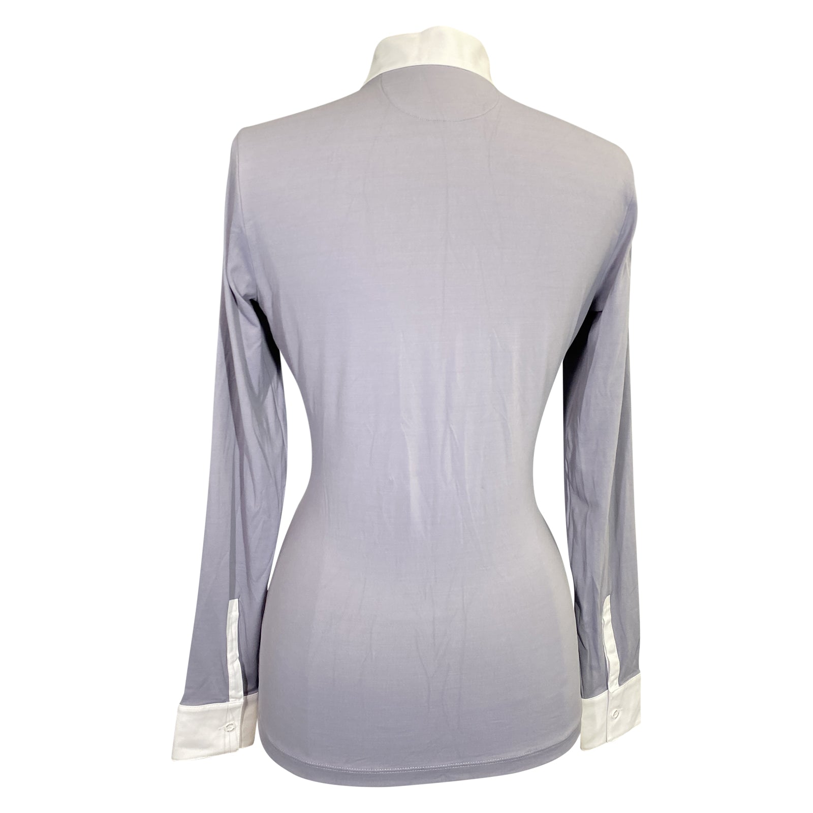 Back of Equiline 'Cabec' Show Shirt in Graffiti Grey - Women's IT 40/US 6
