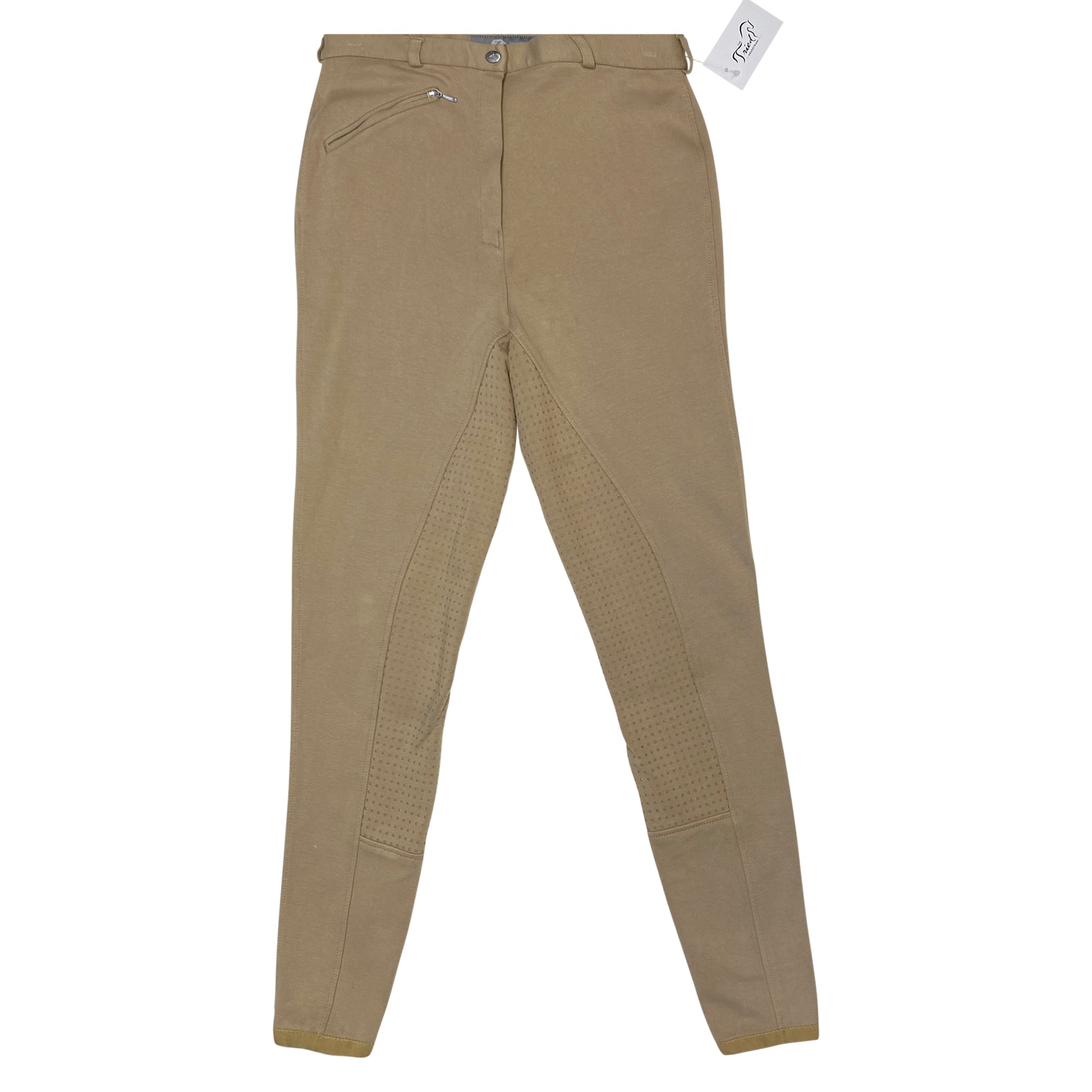 Horze Active Silicone Grip Full Seat Breeches in Tan
