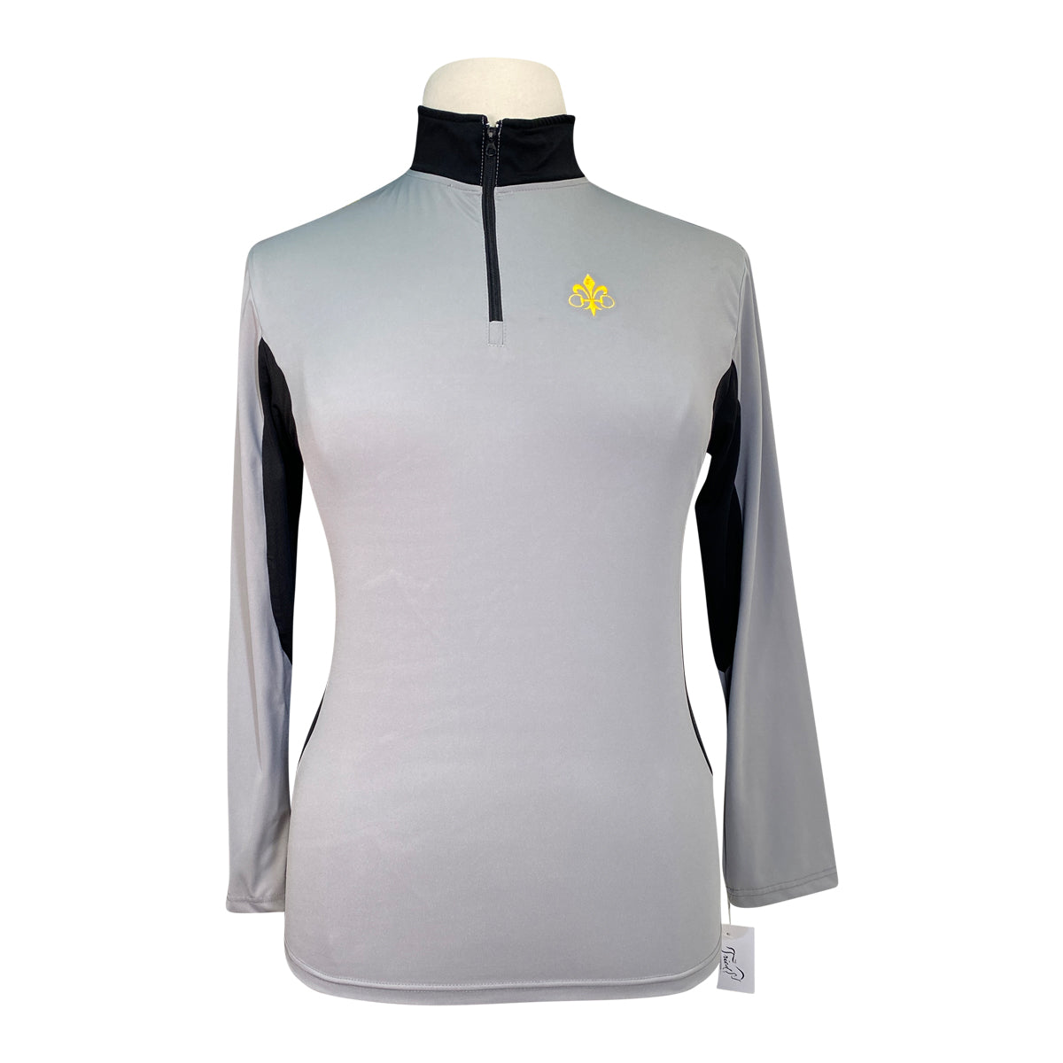 Clovis Equestrian 'The Estelle' Top in Grey/Black