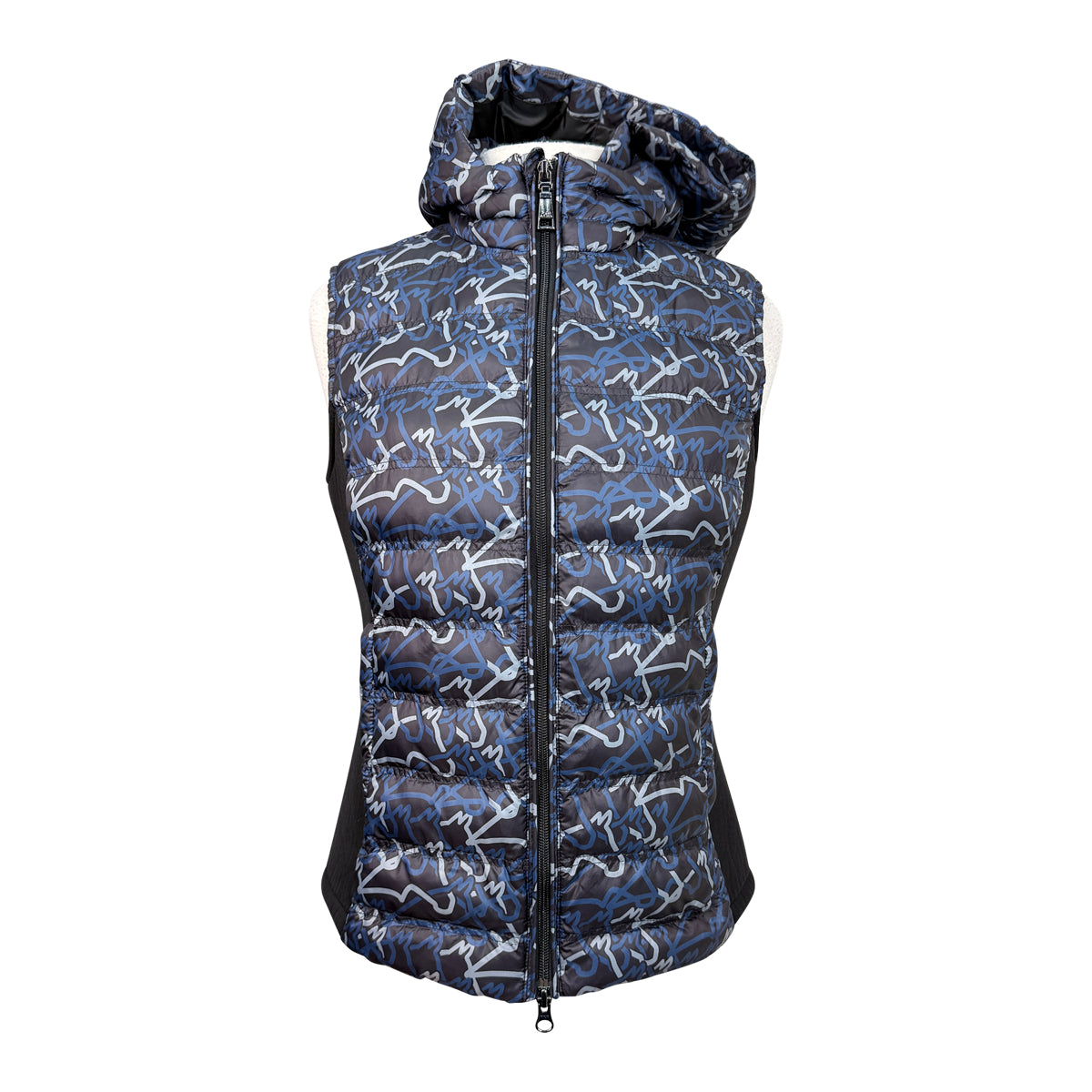 Equiline 'Juma' Vest in Blue and Black w/ Horses