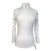 Victoria Rose Seamless Quarter-Zip in White 
