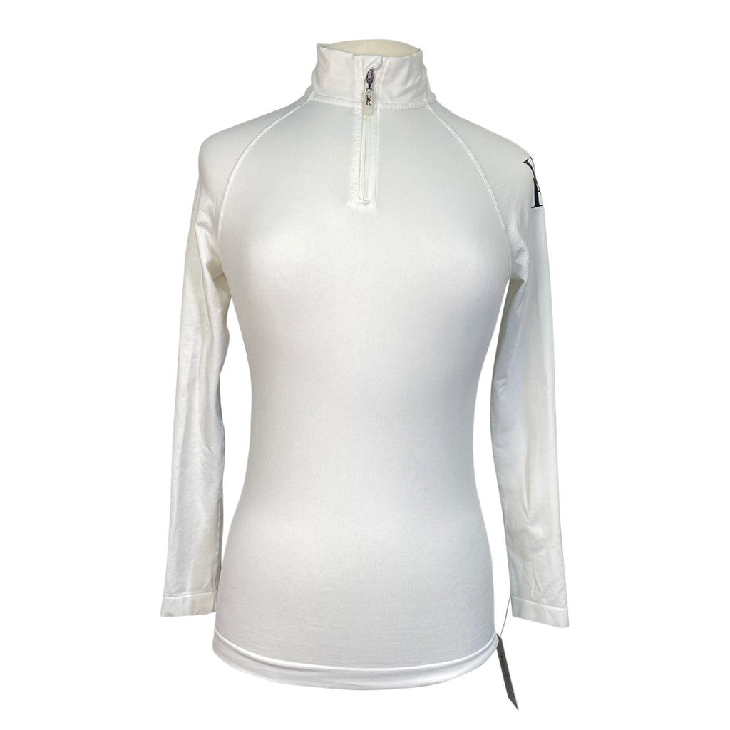 Victoria Rose Seamless Quarter-Zip in White 