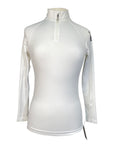 Victoria Rose Seamless Quarter-Zip in White 