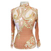 Kastel Denmark 1/4 Zip Long Sleeve in Pink Paisley - Women's Large