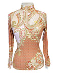 Kastel Denmark 1/4 Zip Long Sleeve in Pink Paisley - Women's Large