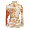 Kastel Denmark 1/4 Zip Long Sleeve in Pink Paisley - Women's Large