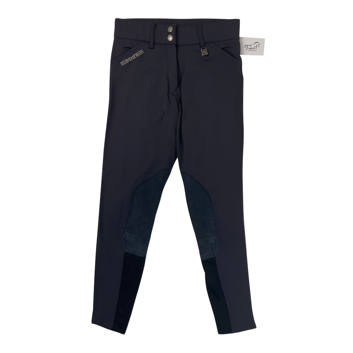 Romfh 'Sarafina' Knee Patch Breeches in Navy 