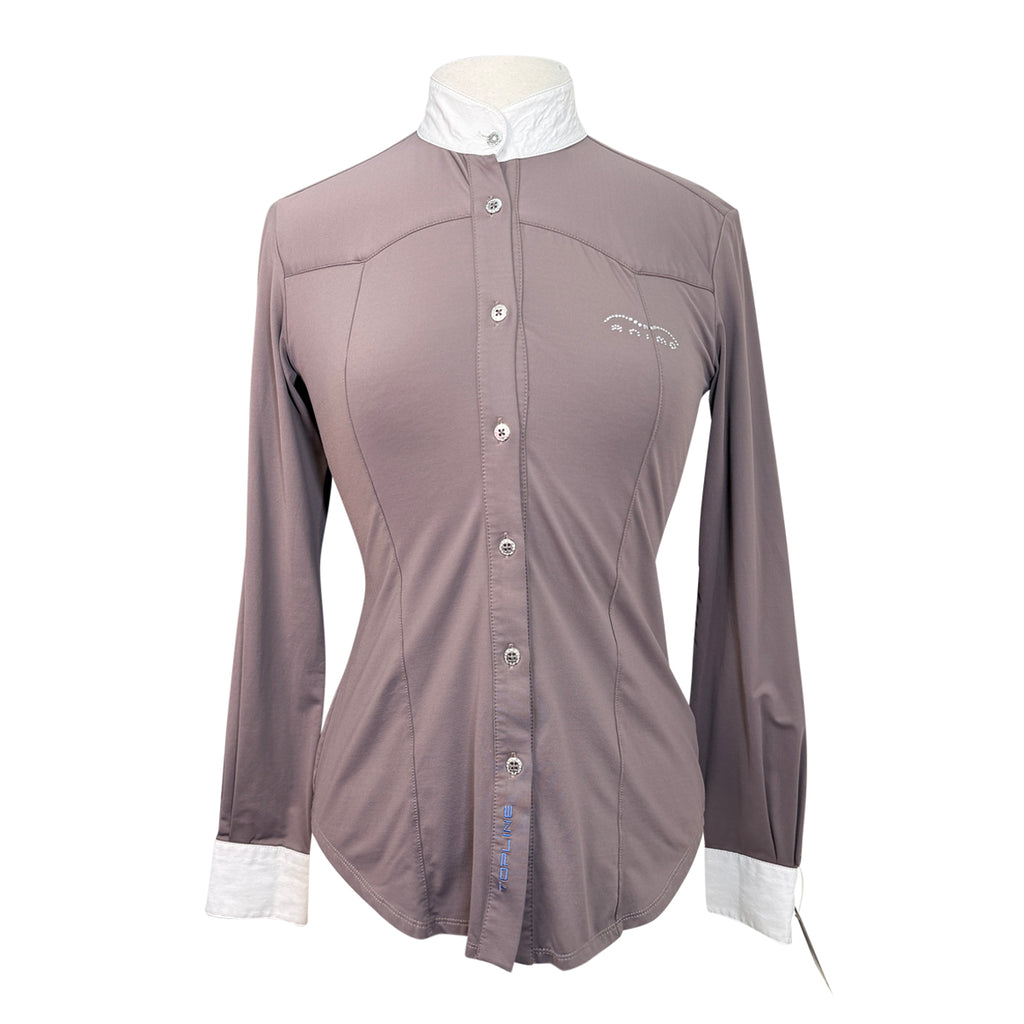 Animo 'Topline' Long Sleeve Show Shirt in Taupe