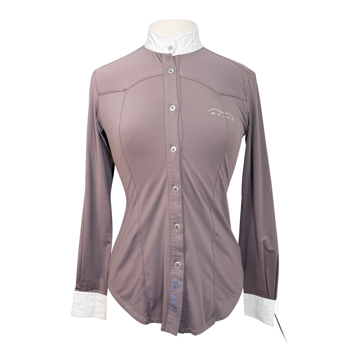 Animo 'Topline' Long Sleeve Show Shirt in Taupe