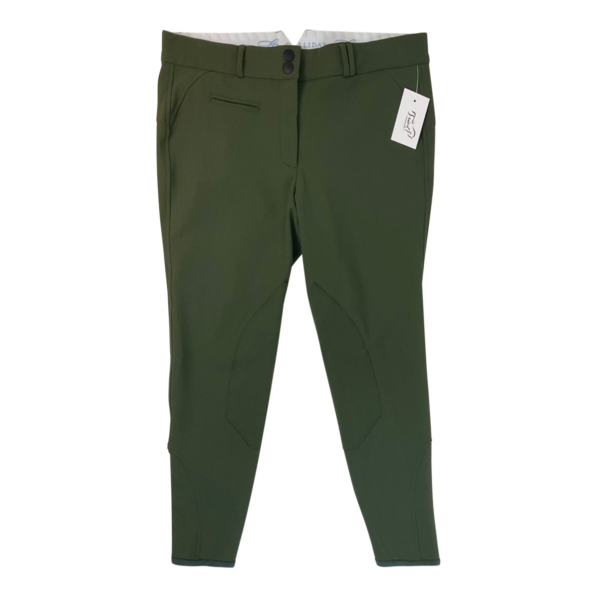 Callidae 'The Lightweight Tech C Breech' Knee Patch Breeches in Dark Olive