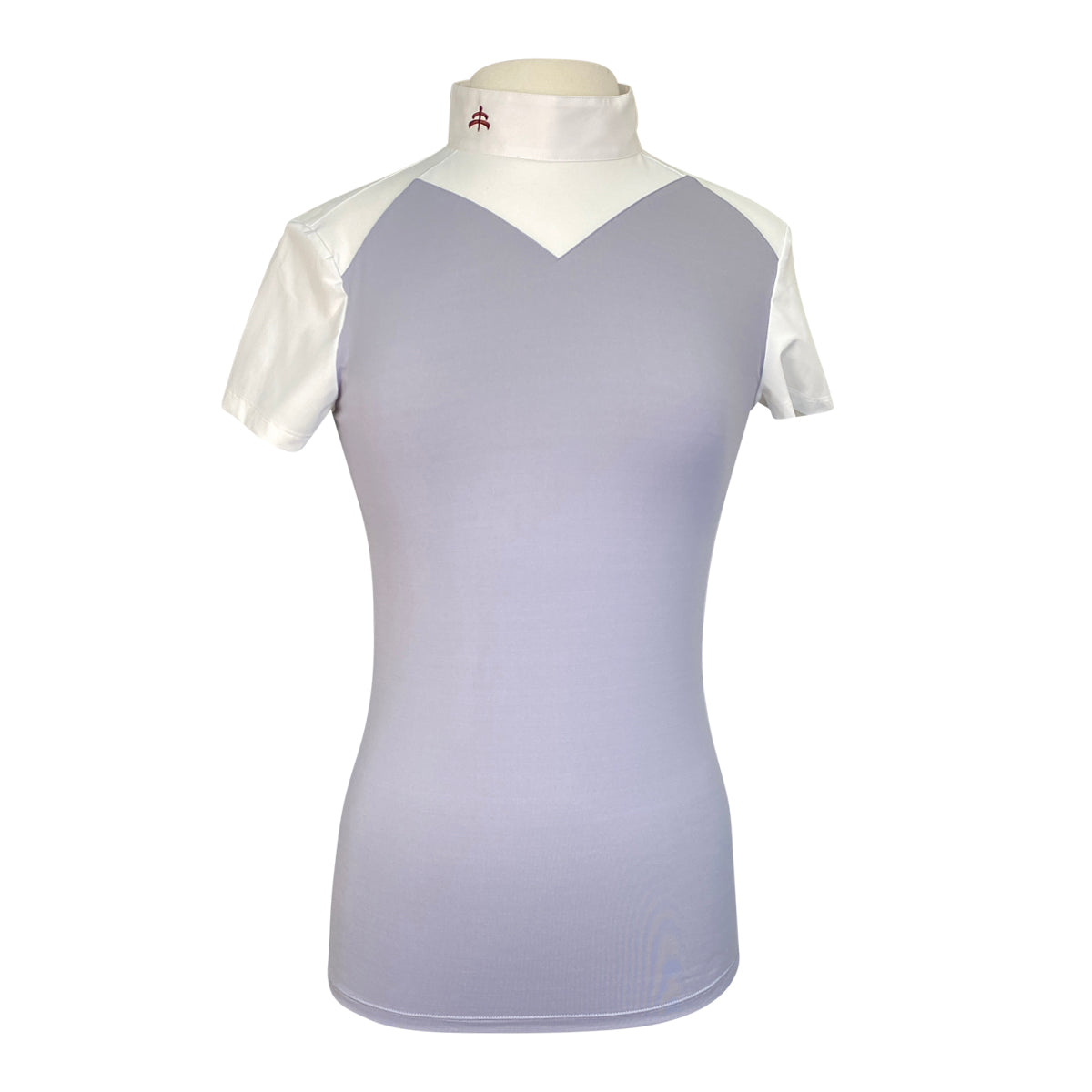 MakeBe 'Jane' Polo Show Shirt in Grey/White
