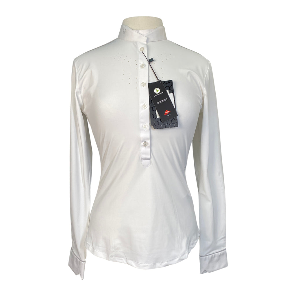 Horse Pilot 'Aerolight' Long Sleeve Show Shirt in White