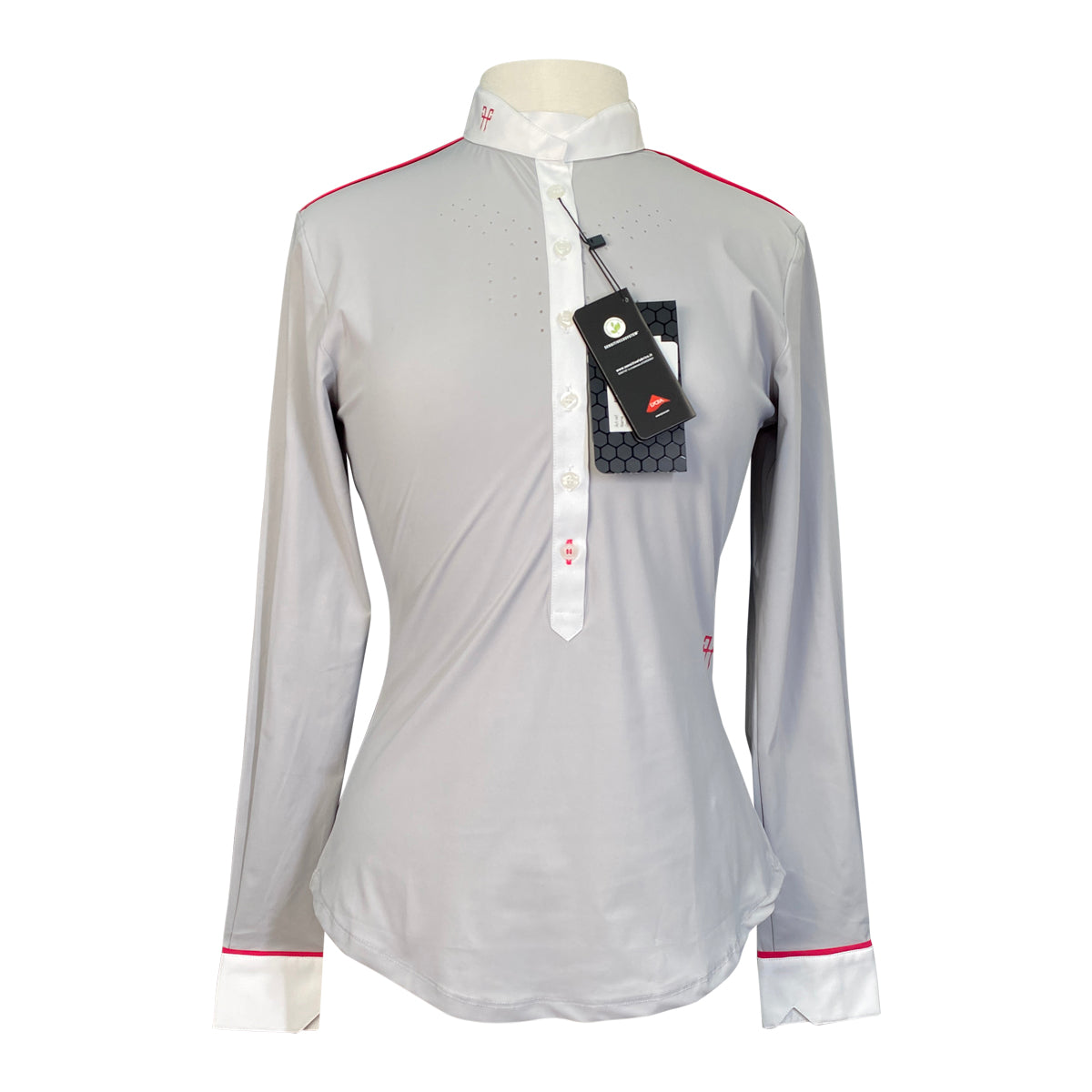 Horse Pilot 'Aerolight' Long Sleeve Show Shirt in Grey