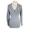 AA Platinum 'Vienna' V-Neck Sweater in Grey - Women's Large