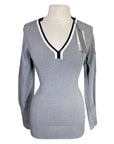 AA Platinum 'Vienna' V-Neck Sweater in Grey - Women's Large