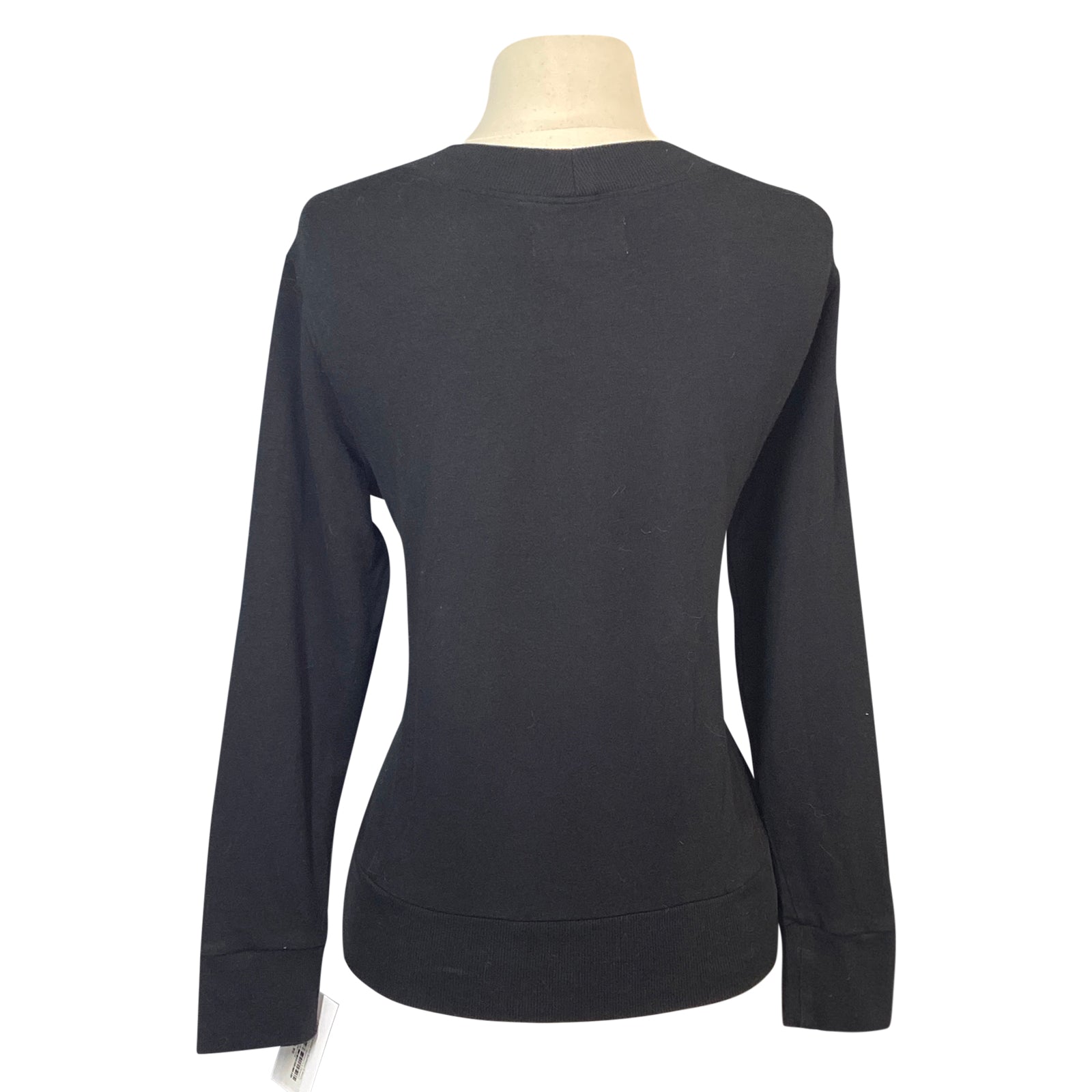 Two Bits Equestrian Bamboo Crew Neck Sweater in Black