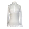Cavalleria Toscana Sheer Jacquard Knit L/S Competition Shirt in White