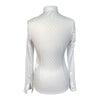 Cavalleria Toscana Sheer Jacquard Knit L/S Competition Shirt in White