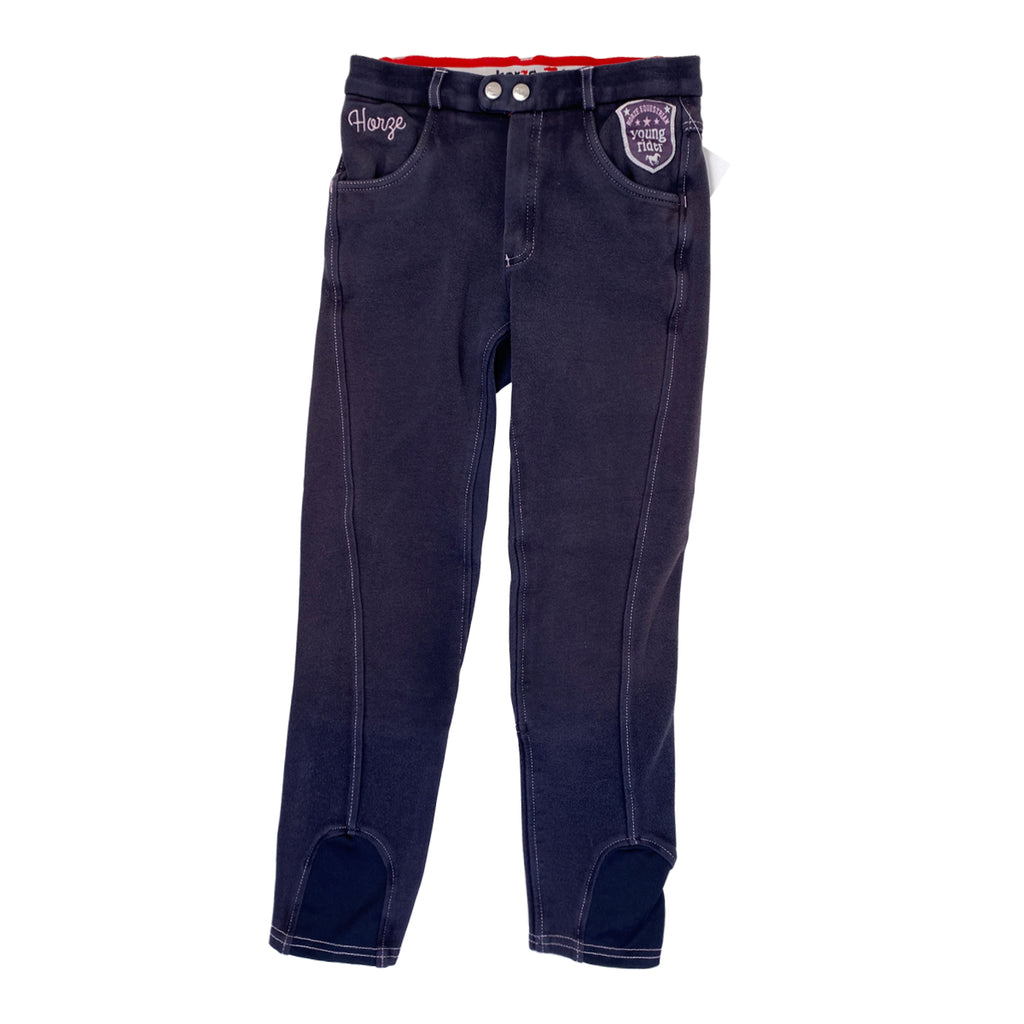 Horze 'Kids & Pony' Knee Patch Breech in Navy