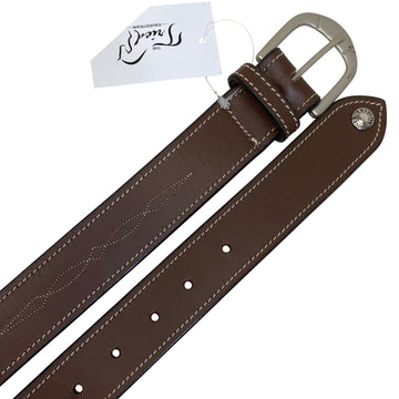 Dover Saddlery Riding Sport Bridle Stitch Belt in Brown