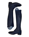 DeNiro Custom 'Salentino Sakara' Tall Dress Boots in Navy/Snake - Women's IT 37 (US 6.5 Tall/XXS)