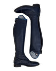 DeNiro Custom 'Salentino Sakara' Tall Dress Boots in Navy/Snake - Women's IT 37 (US 6.5 Tall/XXS)