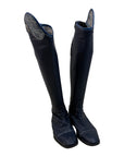 DeNiro Custom 'Salentino Sakara' Tall Dress Boots in Navy/Snake - Women's IT 37 (US 6.5 Tall/XXS)