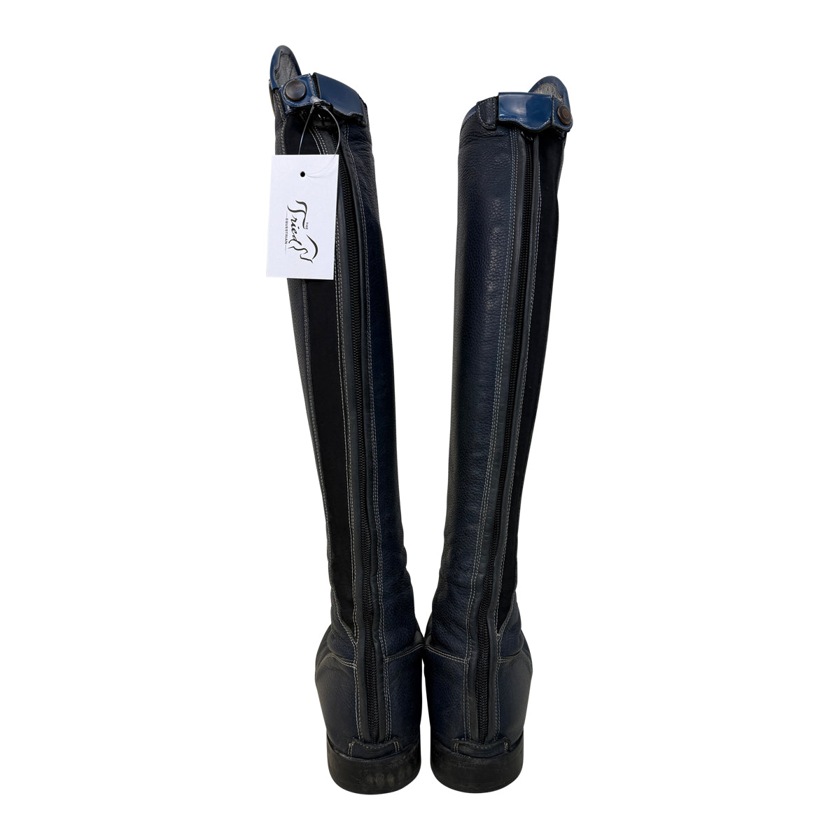 DeNiro Custom &#39;Salentino Sakara&#39; Tall Dress Boots in Navy/Snake - Women&#39;s IT 37 (US 6.5 Tall/XXS)