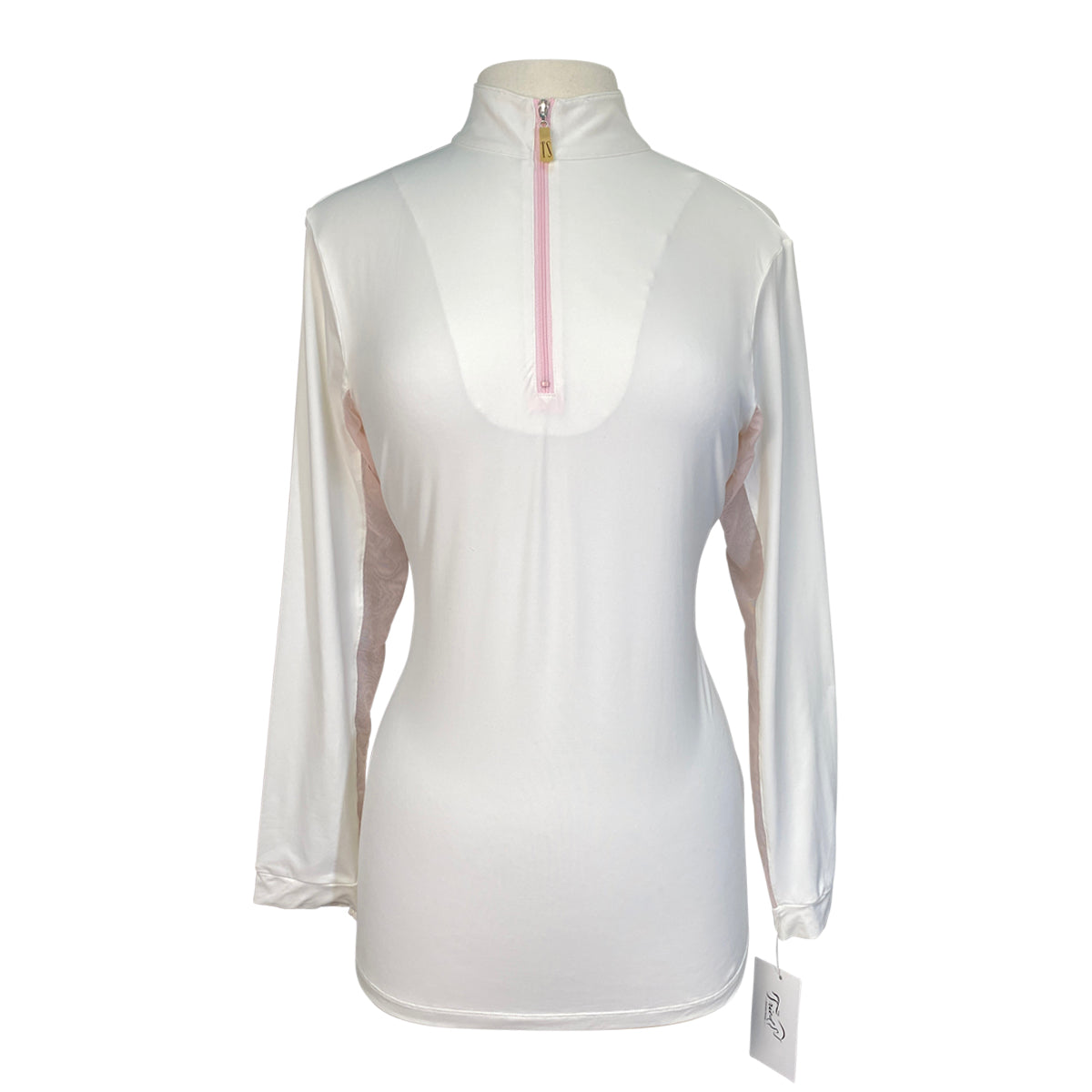 Tailored Sportsman 'Ice Fil' Shirt in White/Light Pink 