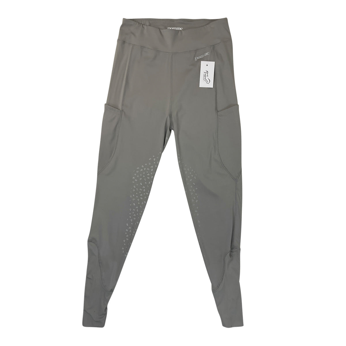 Pomme 'Millie' Riding Tights in Grey Drizzle