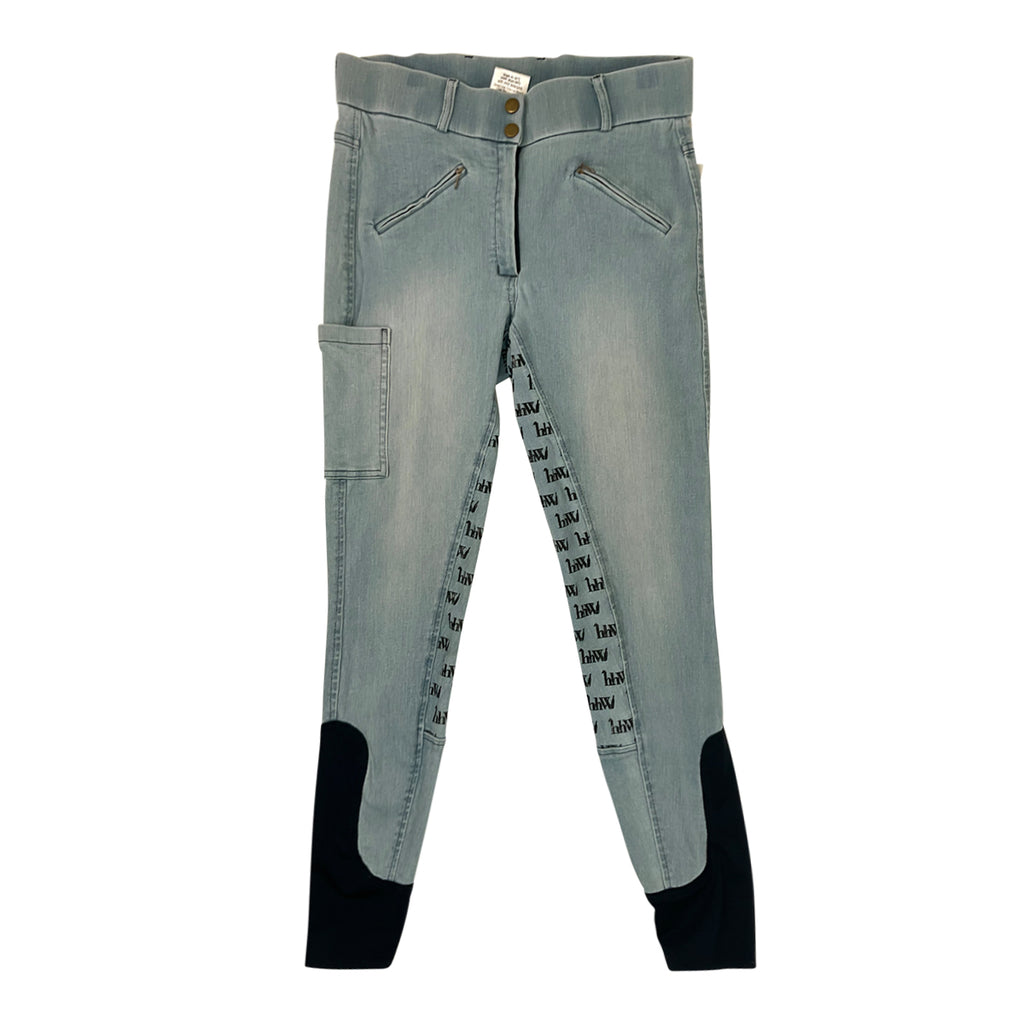 hahaWHATEVER Denim Full Seat Breeches in Light Denim Wash