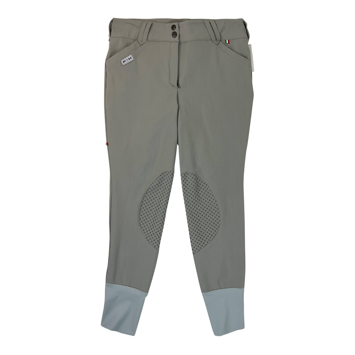 For Horses Knee Patch Breech in Grey
